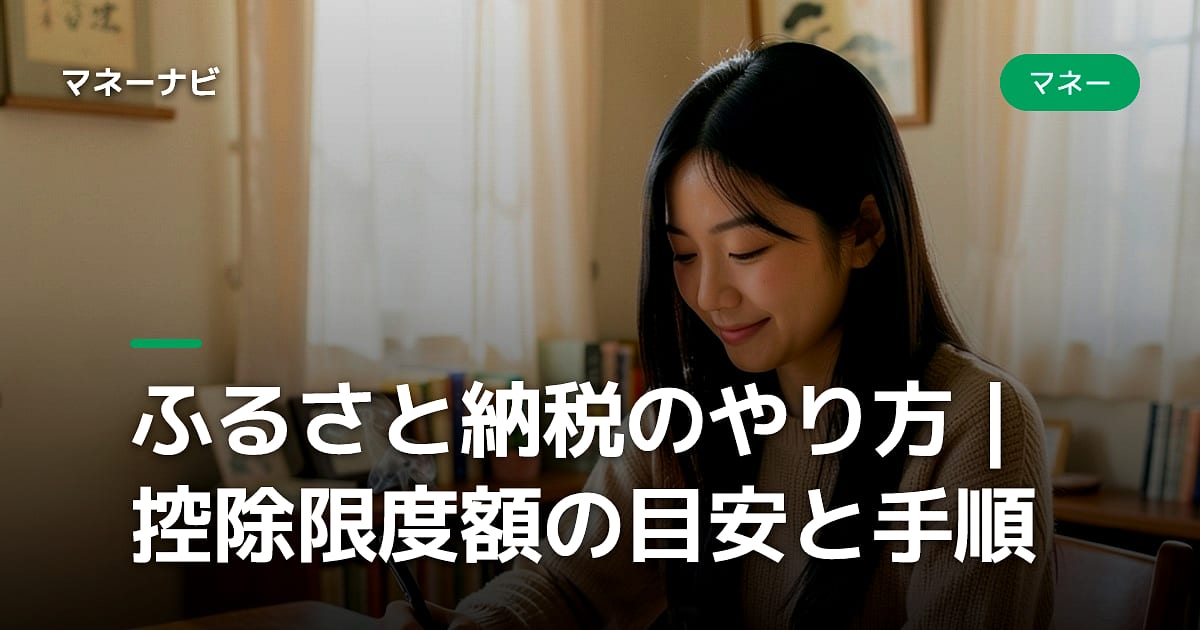 ふるさと納税のやり方|控除限度額の目安と手順