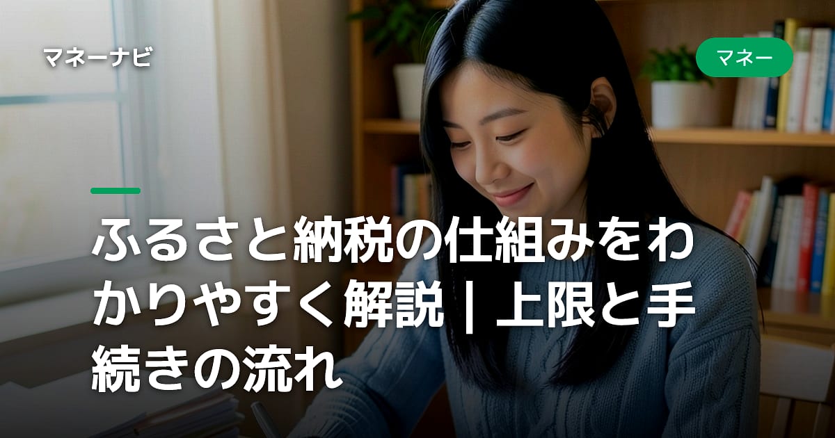 ふるさと納税の仕組みをわかりやすく解説|上限と手続きの流れ
