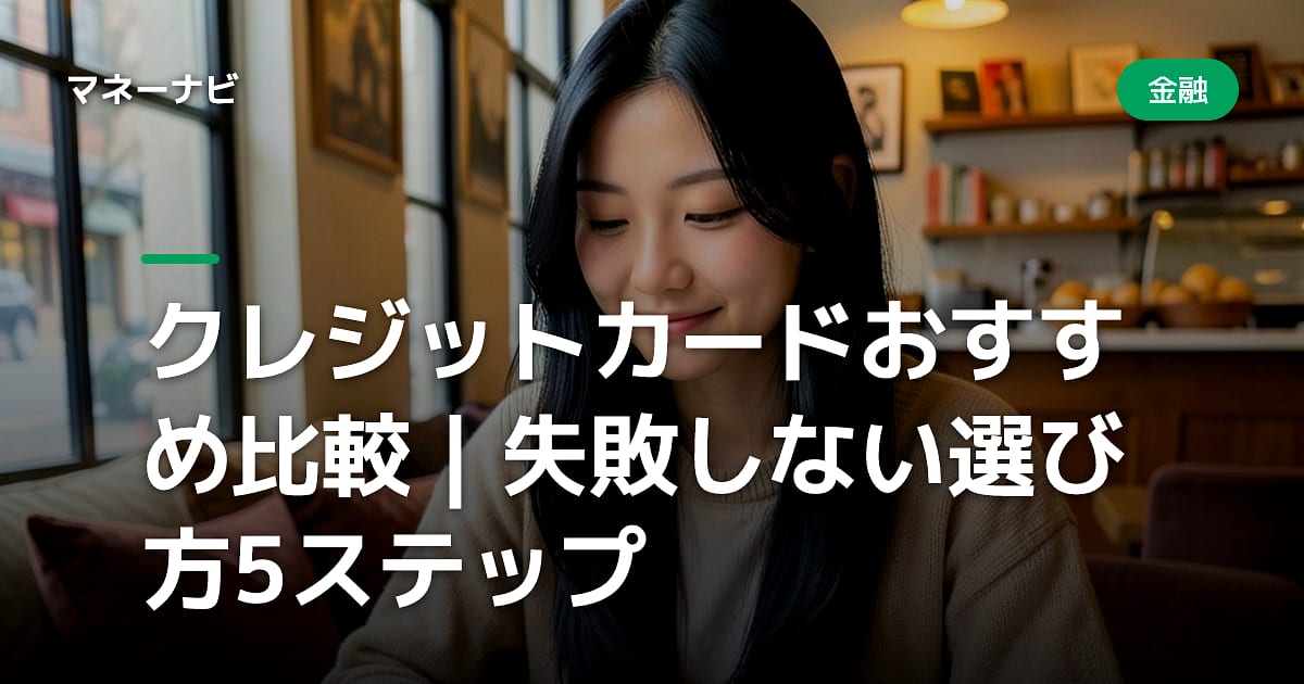 クレジットカードおすすめ比較|失敗しない選び方5ステップ