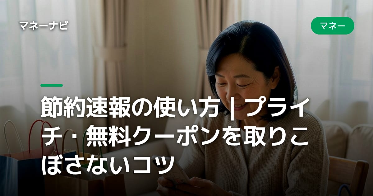 節約速報の使い方｜プライチ・無料クーポンを取りこぼさないコツ